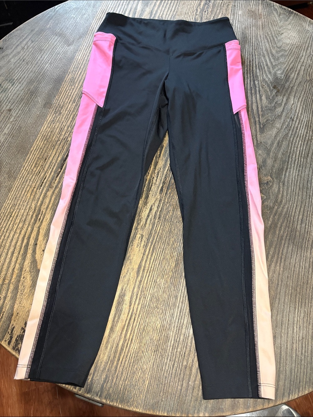PINK Leggings with Pink Ombre Side Panels